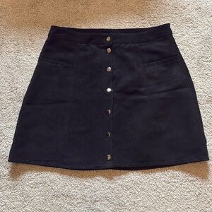 New Divide Black Skirt